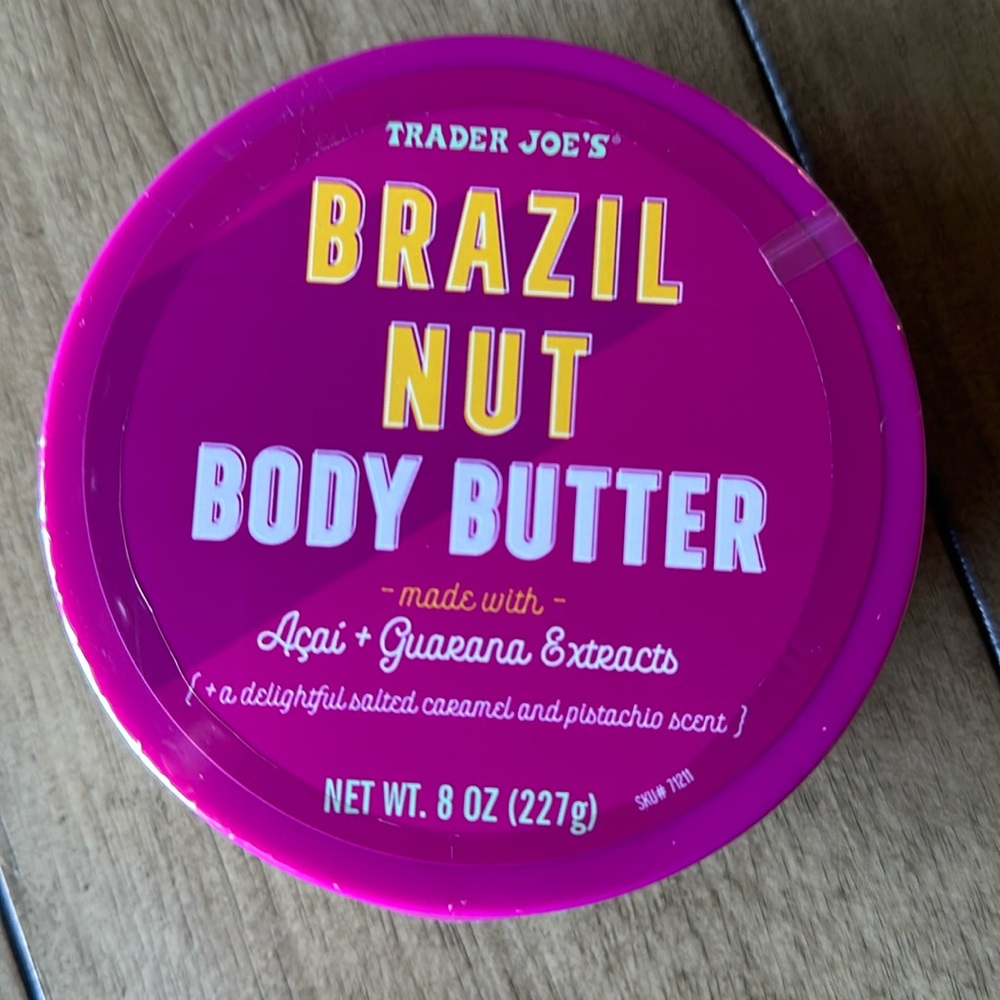 Trader Joe’s Brazil Nut Body Butter açaí guarana extracts 8oz NWT